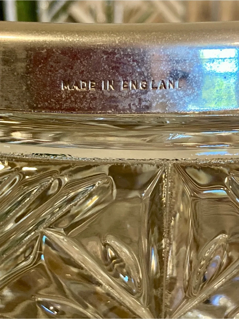 Vintage glass serving